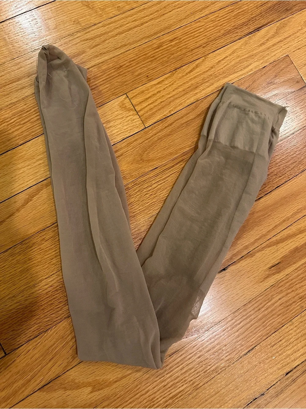 Women’s Beige Sheer Tights Pantyhose Size M